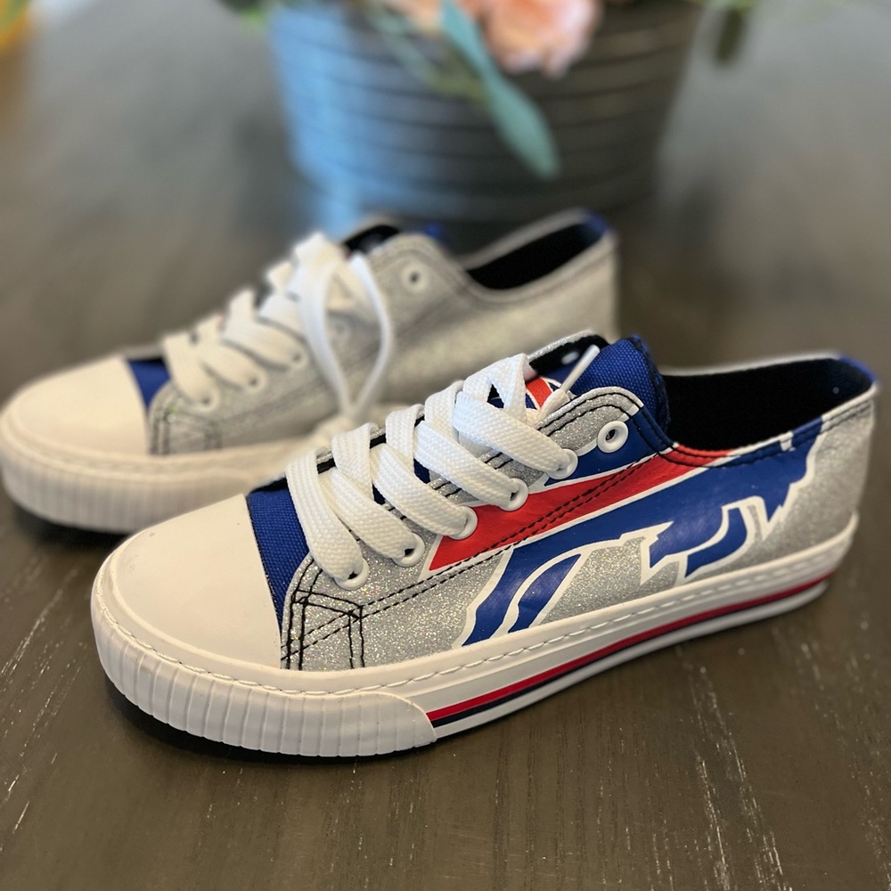 Buffalo Bills Glittery Converse Style Tennis Shoes
